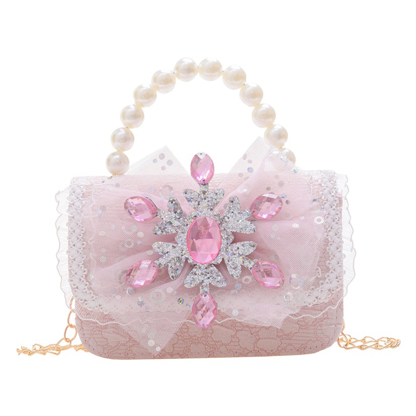 Moda princesa bolso estilo coreano arco cadena mensajero bolsa niña MINI BOLSA cuadrada accesorios de viaje