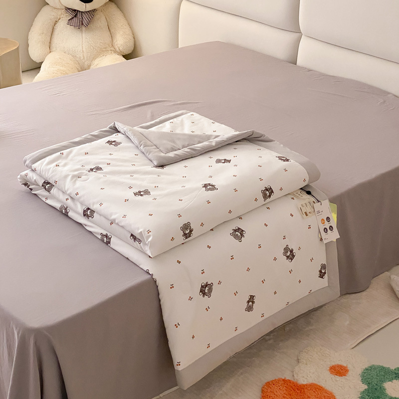 Edredón de fibra de soja de verano edredón de aire acondicionado edredón fresco de verano lavable a máquina edredón de verano individual dormitorio edredón fino