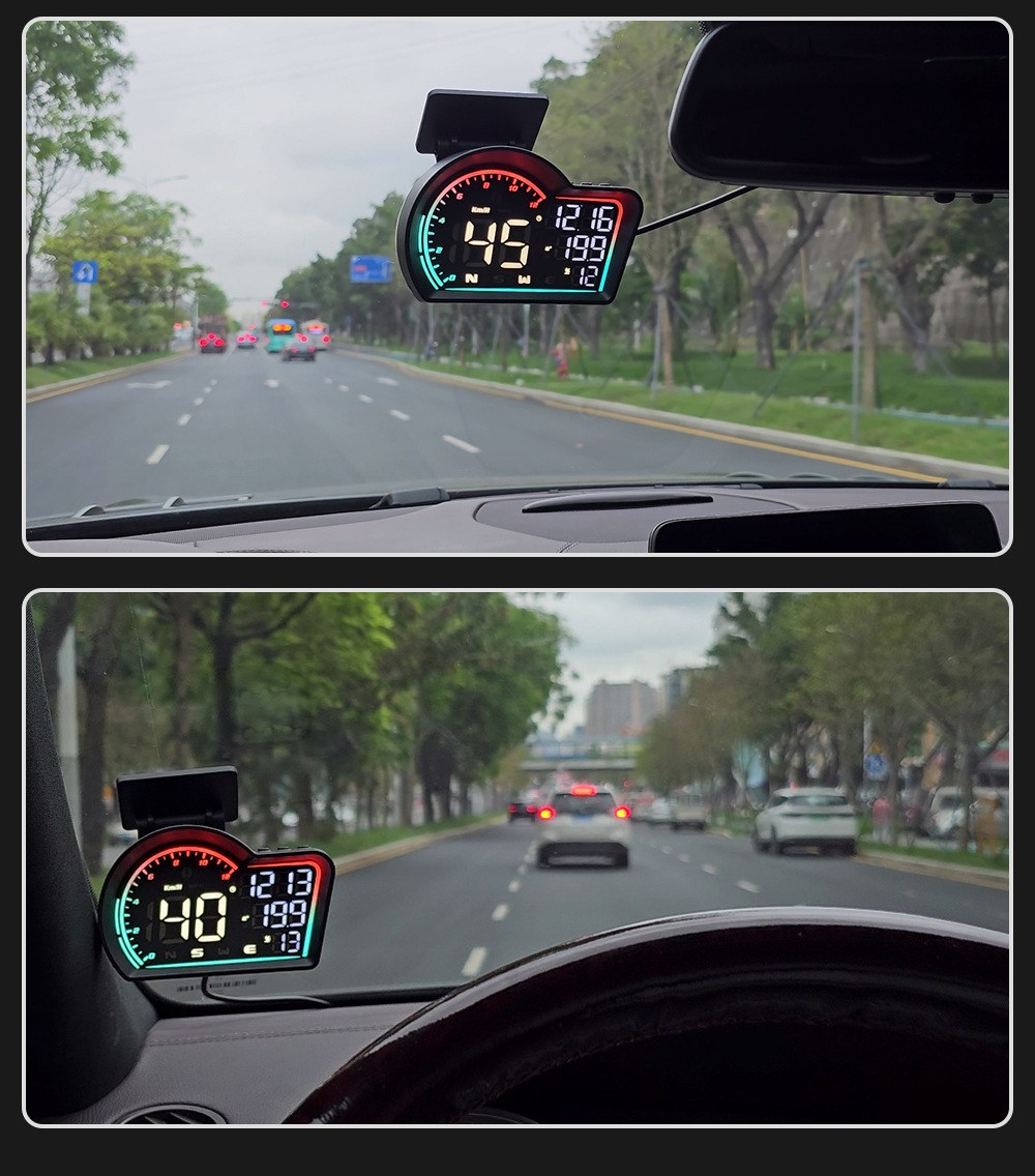 Car-mounted head-up display, universal GPS high-definition vehicle speed guide, head-up display HUD, electronic compass, altimeter