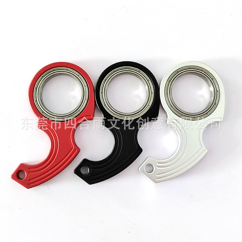 Spot Direct Sales Fingertip Spinner Keychain Karambit Keychain Spinner Aluminum Alloy Keychain