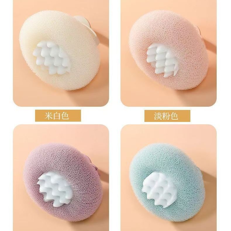 XIANGYANG 꽃 빨판 목욕 볼 문지르는 인공물 마사지 목욕 문지르는 진흙 문지르 기 BATH BRUSH 튀어 나오지 않는 목욕 볼 문지르는 수건