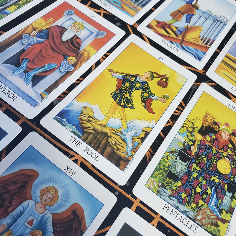 Rider Waite Tarot Oracle Cards Orange Knight Party Game Deck_voghion.com