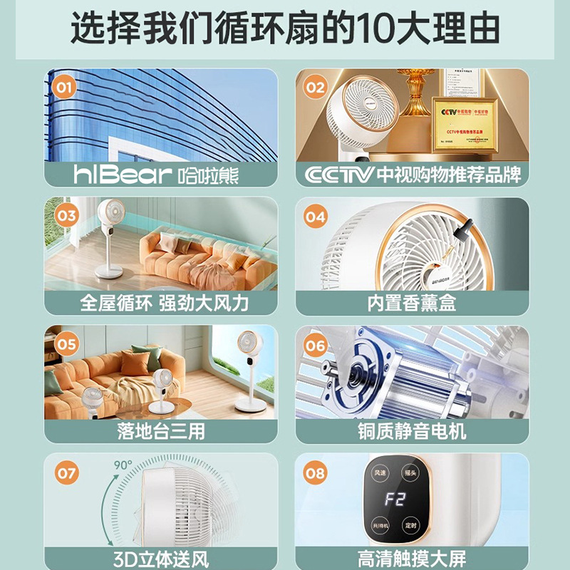 新型空気循環扇風機縦型空調扇風機台地両用静音対流扇風機床家庭用リモコン扇風機|undefined