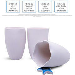 陶藝素坯素胎素燒水杯子高白泥干坯陶藝手繪花口杯馬克杯手工DIY