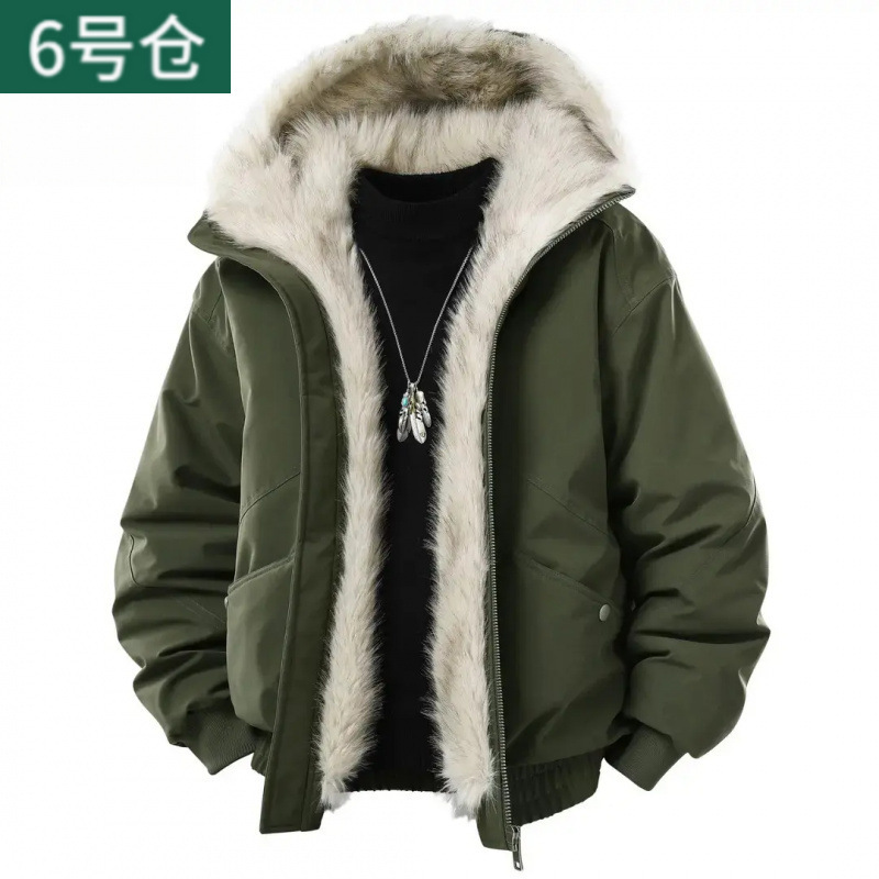 American-Style Thick Cotton Jacket for Men, Winter Outdoor Sports Cold-Proof Cotton Coat, Warm Cotton Outerwear American-Style Thick Cotton Jacket for Men, Winter Outdoor Sports Cold-Proof Cotton Coat, Warm Cotton Outerwear