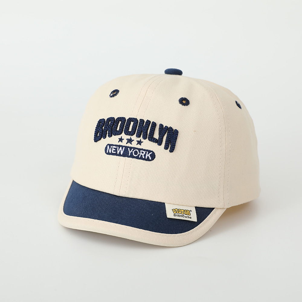 Baby sombrero de primavera bordado letras sombrero de béisbol sombrero de bordes cortos sombrero de pato para niños niñas sombrero de sombrero para niños pequeños