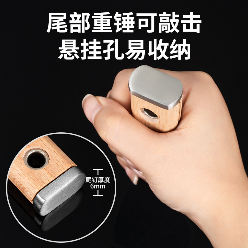 Cuchillo de masilla de acero inoxidable grueso de estilo japonés que golpea ligeramente la pala de mango de haya raspador cuchillo de limpieza cuchillo de masilla