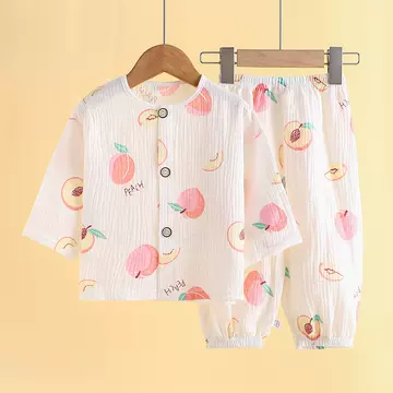 A generation issued summer children's cotton home clothes Set Boys' thin pajamas girls' bloomers air conditioning clothes - ShopShipShake