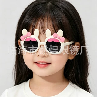 新款儿童宝宝卡通美乐蒂造型太阳镜小女孩时尚防强光拍照装饰墨镜