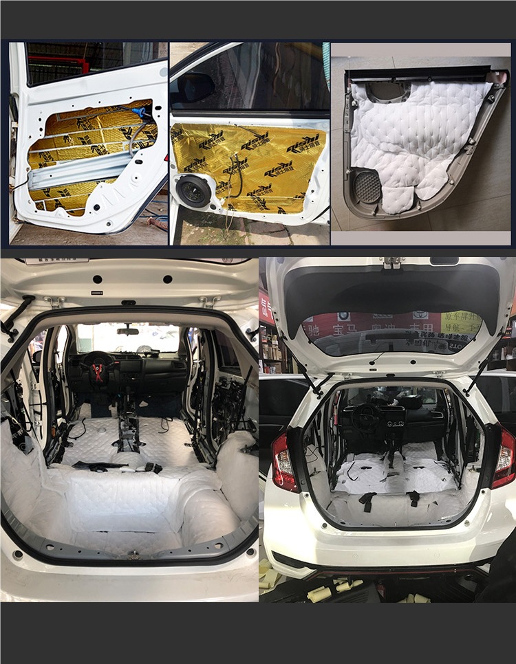 Car Soundproofing Cotton White Pressure Point Sound-Absorbing Cotton Soundproofing and Heat-Insulating Cotton Environmentally Friendly Thermal Insulation Flame-Retardant Material Four-Door Whole Car N