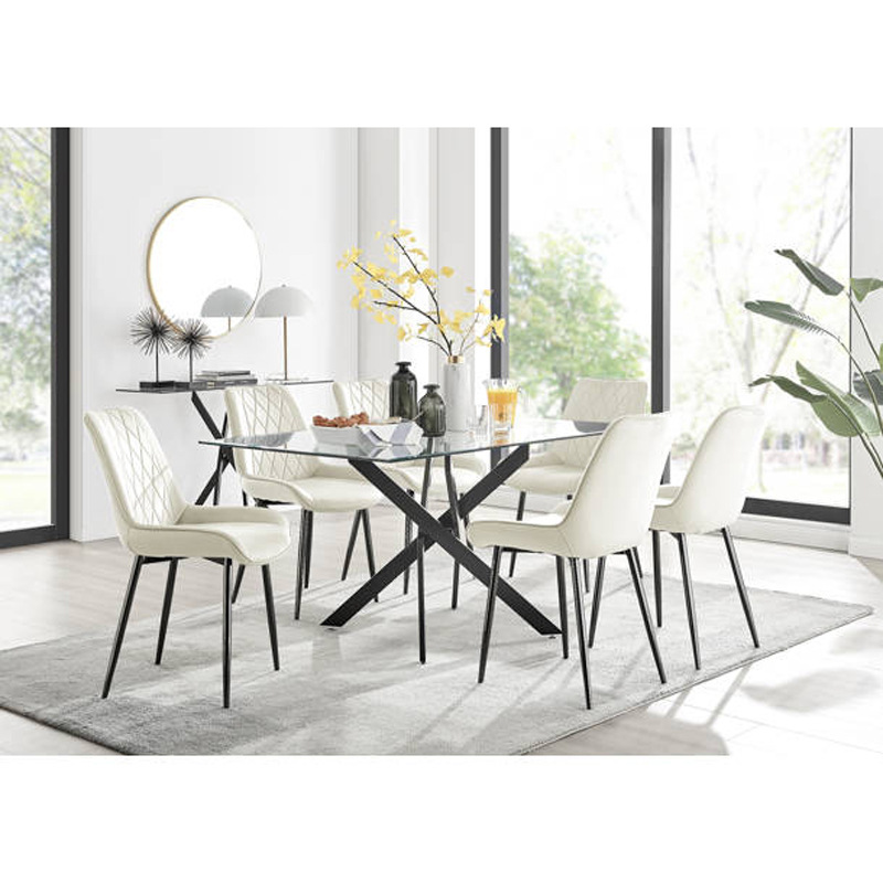 Mesa de comedor rectangular de vidrio templado mesa de comedor simple mesa de comedor mesa de vidrio