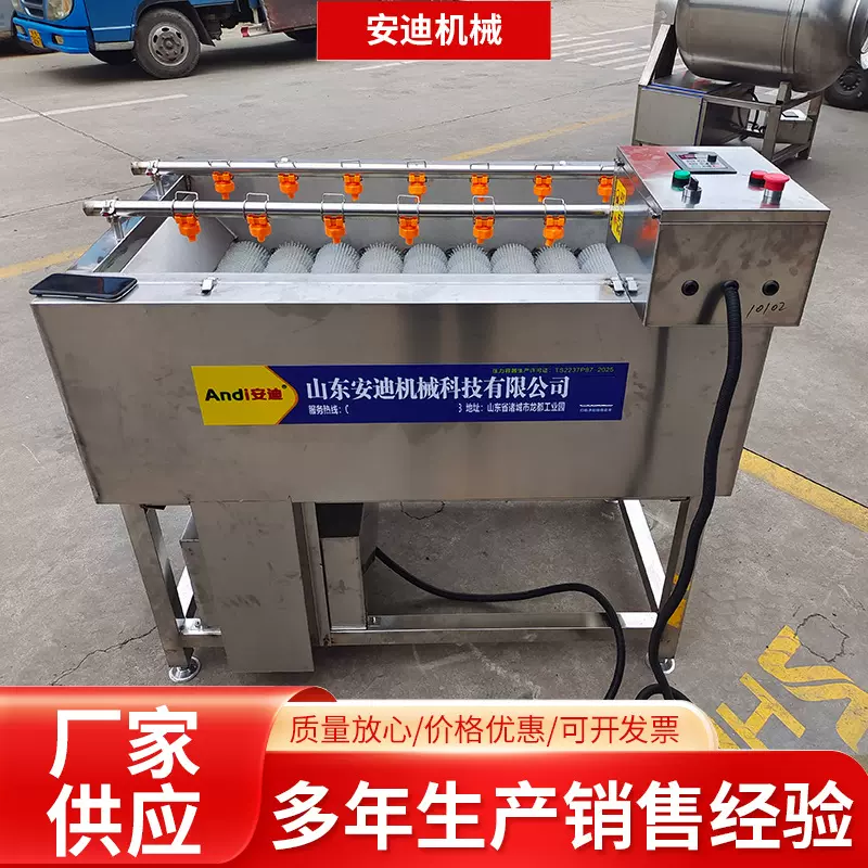 商用毛辊清洗机甘蔗红薯去泥机 莲藕土豆大姜去皮机 粽叶清洗设备