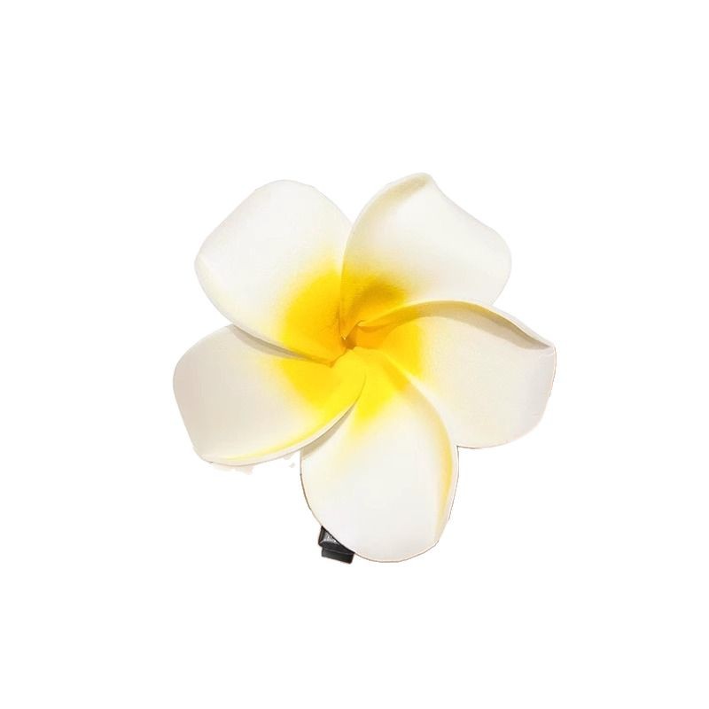 Coreano dulce perla huevo flor de pelo de vacaciones de flores de vacaciones de playa pinzas de cabello de flores