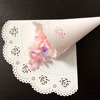 Export Amazon wedding celebration laser hollow paper scallion flowers rose blooming conical lace lace paper flower cylinder spot