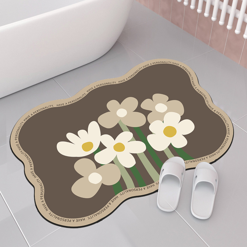 Alfombra absorbente de barro de diatomeas alfombra de piso de baño suave diatomita antideslizante alfombra de piso de baño alfombra de piso de cocina secado rápido