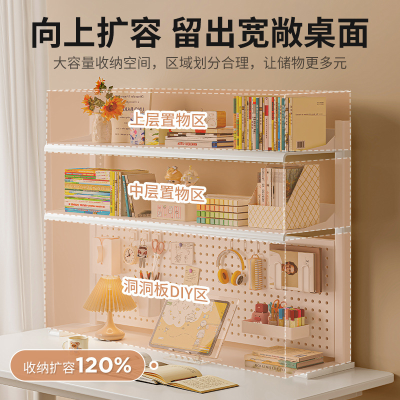 Estante de escritorio estante de escritorio estante de hierro forjado multicapa estante de exhibición para estudiantes