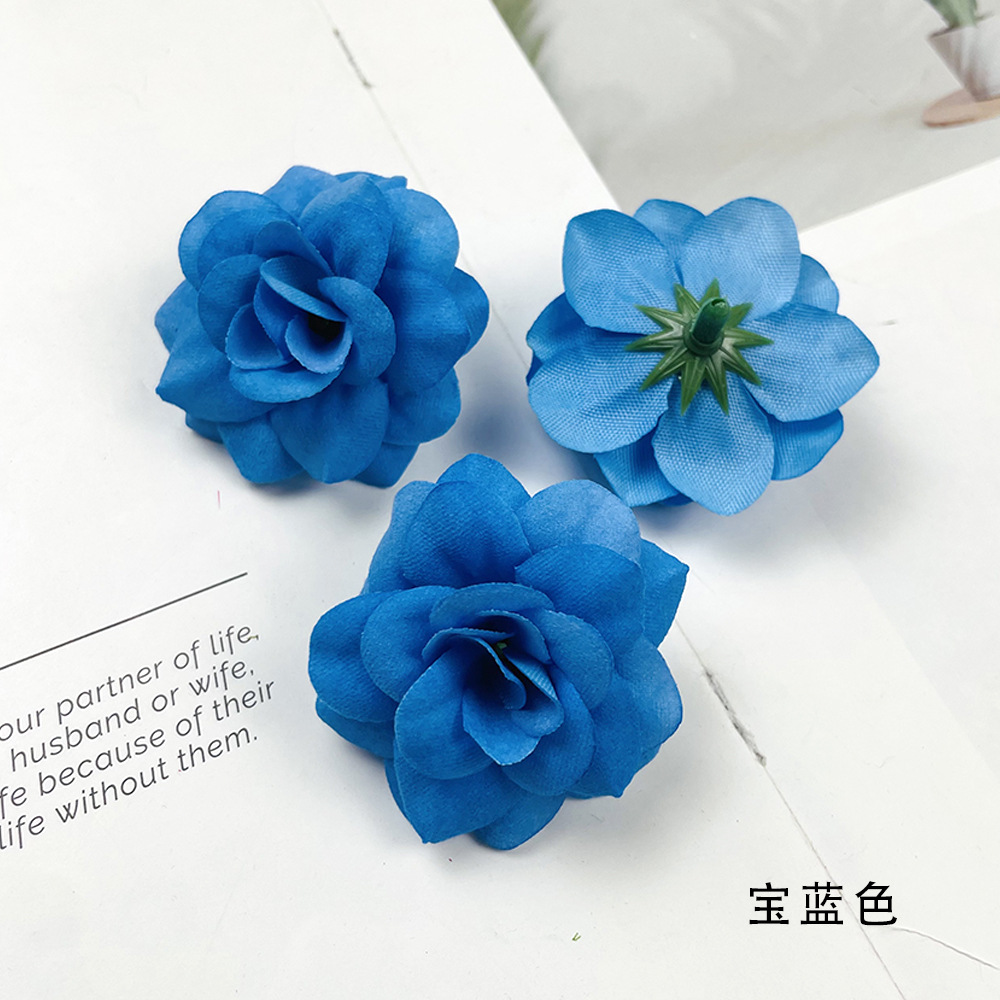 Simulación de tela de terciopelo de pequeño ángulo flores de rosa DIY sombreros hechos a mano arreglos de flores bolsas de props para el hogar adornos florales