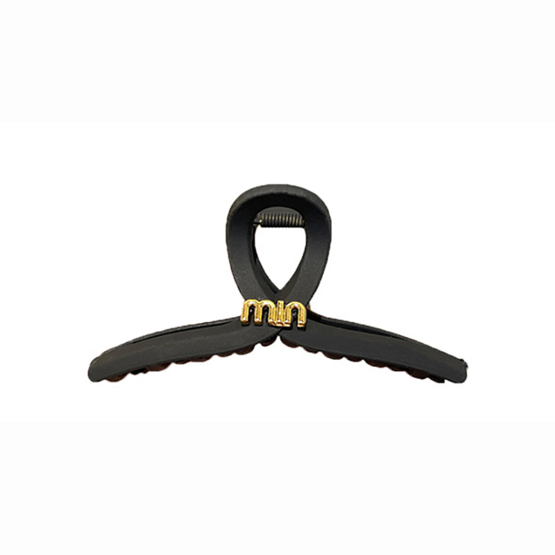 Pinza de pelo esmerilado negro horquilla femenina celebridad de Internet 2023 nueva Cabeza trasera clip de tiburón pelo Chuck clip de pelo tocado