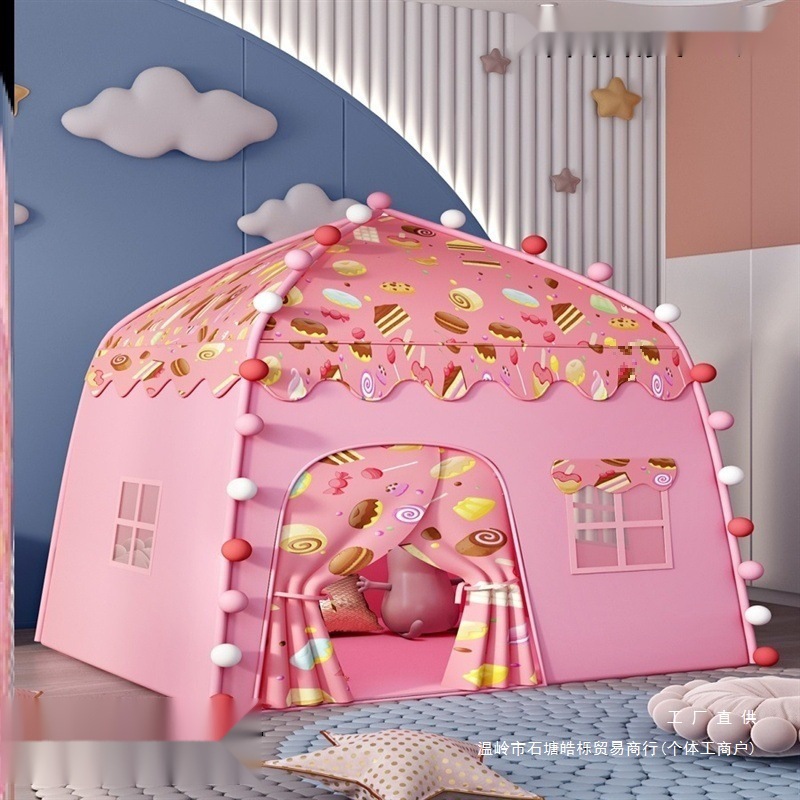 Nuevas tiendas de campaña para niños princesas interiores niñas caseras dormitorios juegos casa de bebés castillo casa pequeña cama cama separada