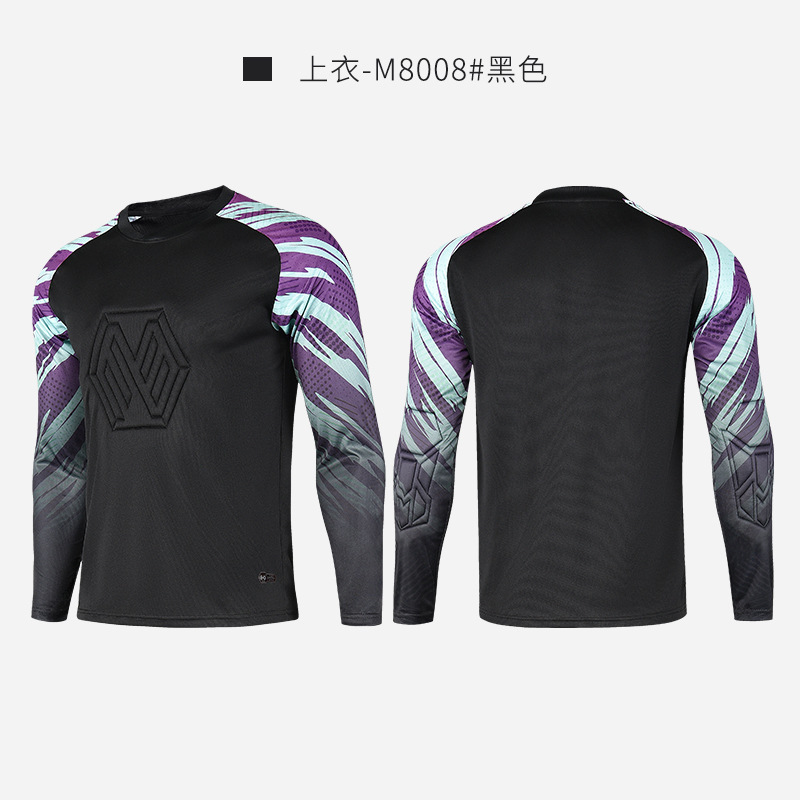 Portero de fútbol ropa traje de los hombres adultos puerta uniforme niños de manga larga pórtico ropa equipo de fútbol Número de impresión