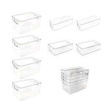 厨房冰箱收纳盒PET透明收纳盒饮料蔬果橱柜储物保鲜收纳盒八件套