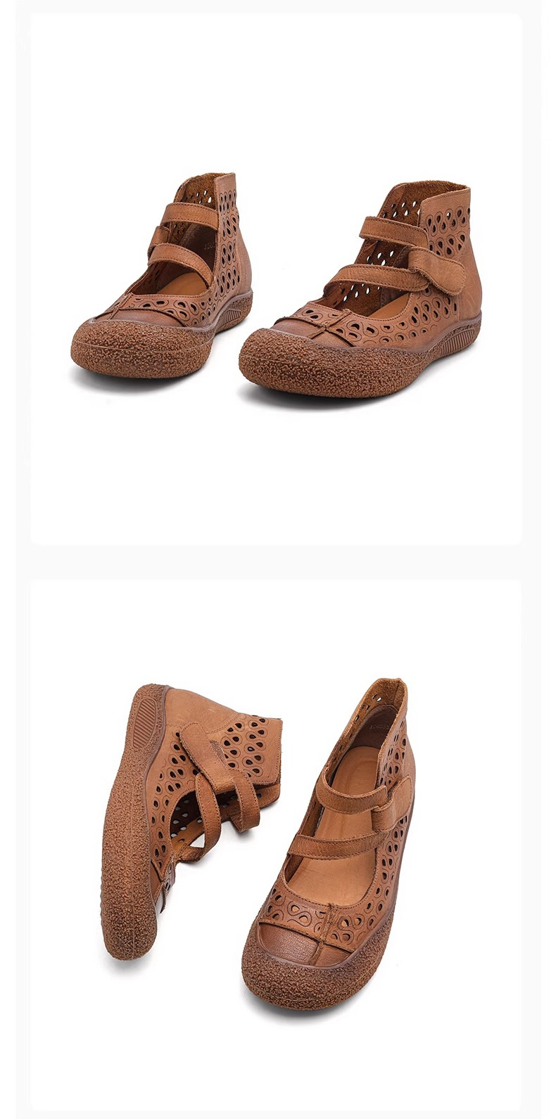 Women's Retro Comfortable Low Cut Shoes Breathable Slip-on Casual_voghion.com