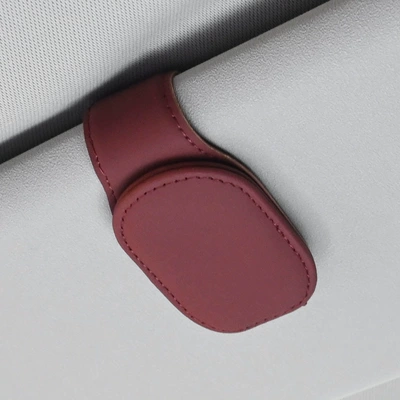 storage car sunglasses storage – Car Glasses Clip/Bill Clip - wine-red