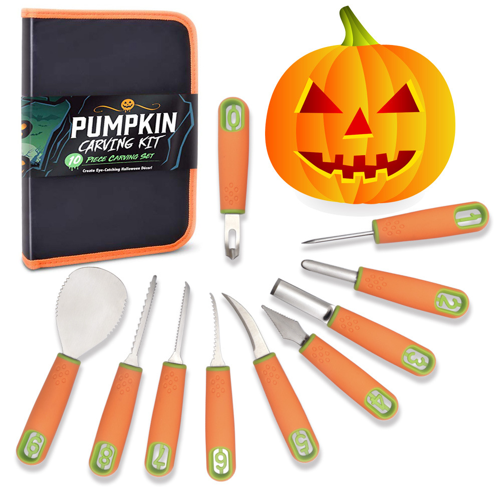 pumpkin carving kit tools亚马逊热卖9件套南瓜雕刻工具