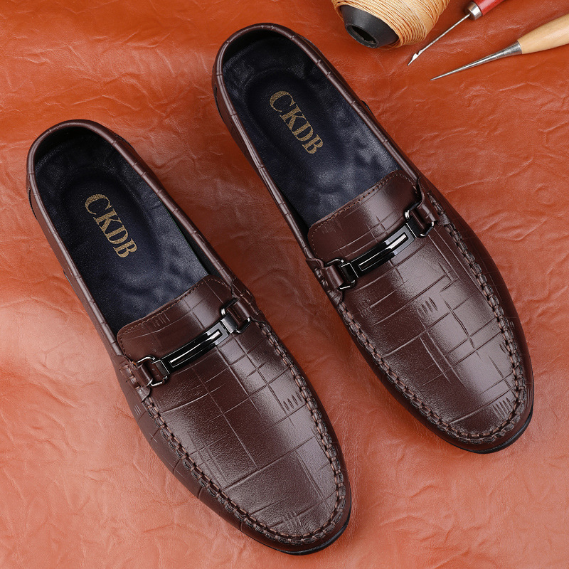 Men's Slip-on Driving Loafers Comfortable Versatile Casual Shoes_voghion.com