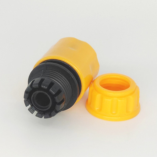 Household car wash plastic 4-point water connection yellow car wash garden irrigation flower watering nipple connector plastic quick connector