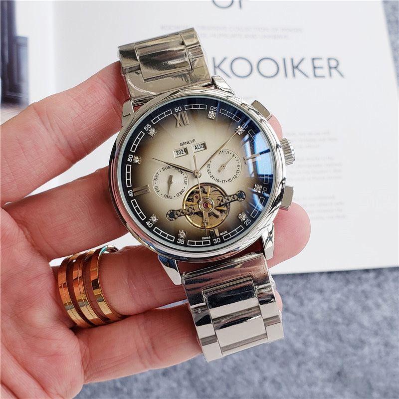2020 foreign trade men's large flywheel automatic mechanical Baida watches manufacturers wholesale a generation of hair