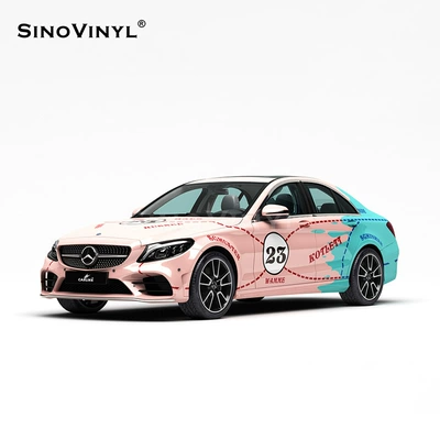 Automotive Film two-color pink pig car body - 152-18m-two-color-pink-pig