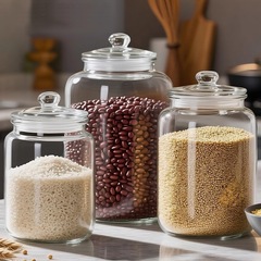 玻璃米桶家用米缸密封防潮储物罐食品级面粉缸五谷杂粮容器储存罐