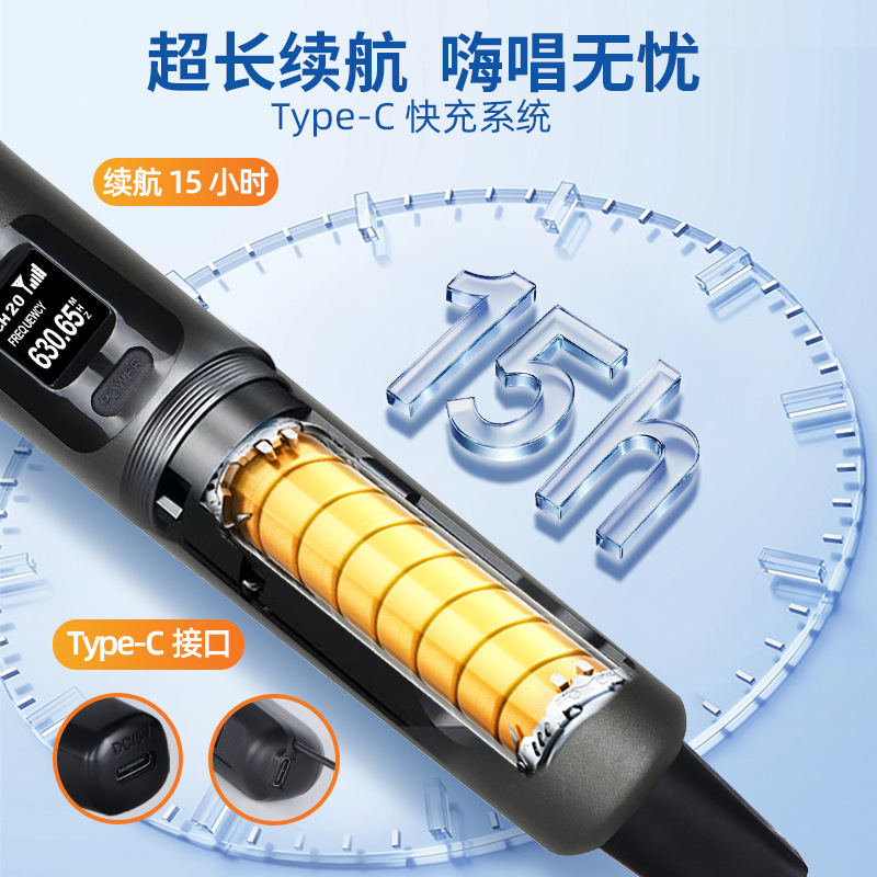 Wireless Microphone, Professional High-Quality Sound, One-To-Two Karaoke, Home Outdoor Live Broadcast, Universal Microphone, Rechargeable Wireless Microphone 2