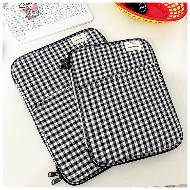 Korea livework Plaid ipad tablet bag MacBook 13 inch Apple notebook liner ins