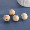 Round beads, carved bracelet with tassels, 16mm, 20mm