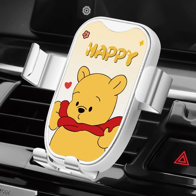 Car phone holder cute air outlet instrument panel - yellow-bear-mobile-phone-holder