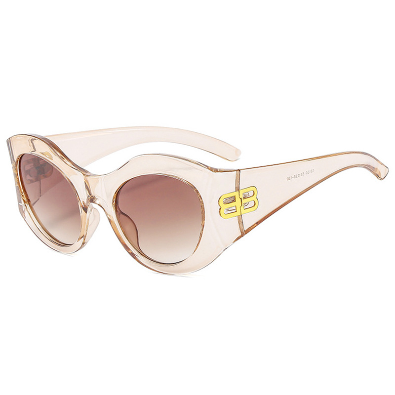 Nuevas letras transfronterizas B personalidad marco grande tendencia redonda gafas de sol de moda ins mismo estilo street hip-hop