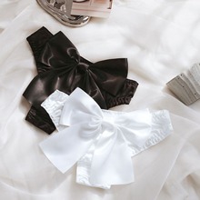 夸张大蝴蝶结半包臀冰丝内裤女  弹力绸缎手感舒适