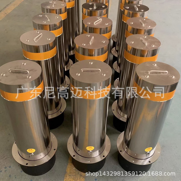 尼高迈高档可移动活动路桩304不锈钢预埋可拆卸地柱不锈钢警示柱