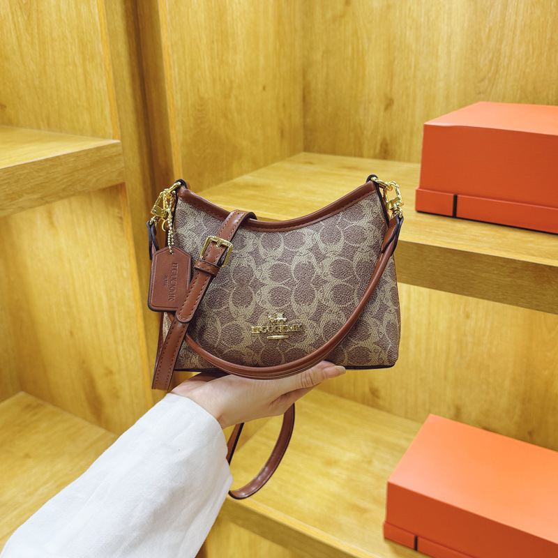 Qadın üçün klassik monogram çarpaz çiyin çantası, hobo modeli