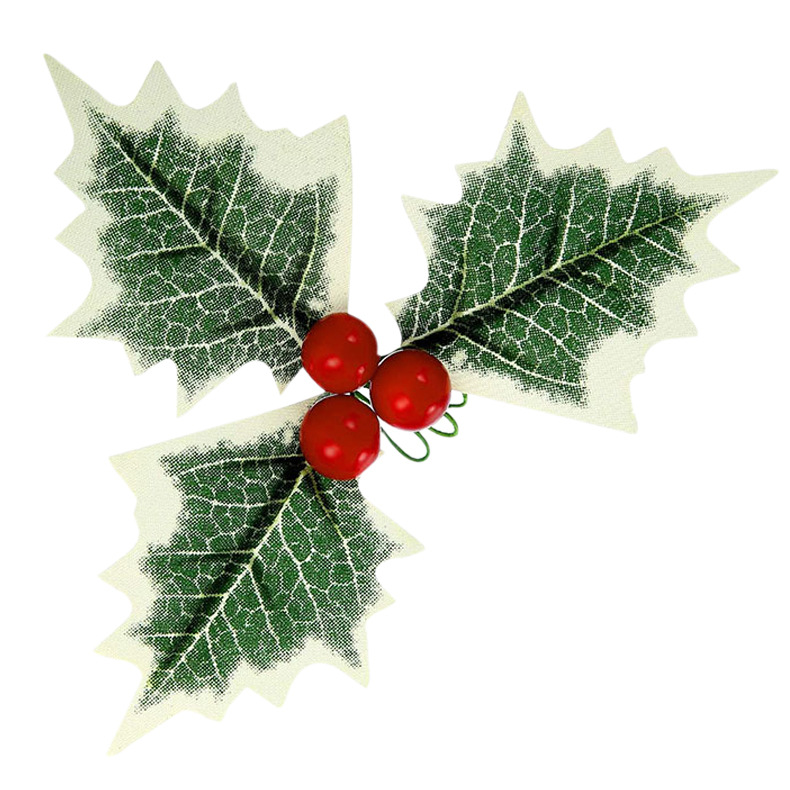 Accesorios de Navidad transfronterizos DIY oro de Navidad fruta roja hojas de fruta de Navidad guirnaldas de vinas inserción de ramas materiales DIY al por mayor