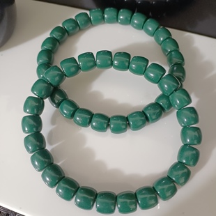 Synthetic Optimized Imitation Jade Turquoise Straight-Cut Old-Style Bracelet Jewelry Toy Passion Seed Carving Toy Accessories