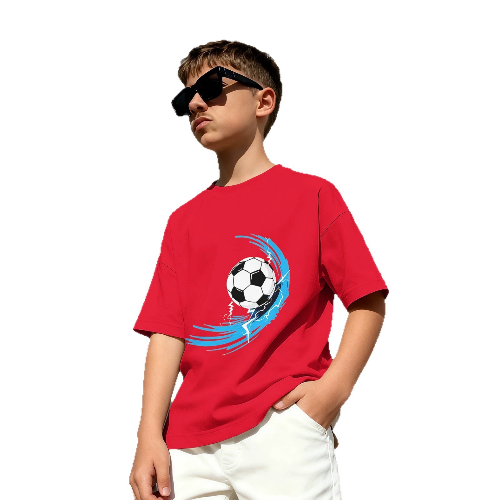 Space Rocket Fun 3D Print Boys' Short-Sleeve T-Shirt White Casual Crew Neck Top_voghion.com
