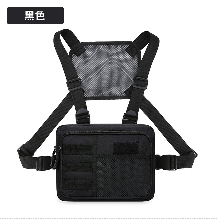 Nuevo estilo spot bolsa de pecho táctica bolsa de chaleco deportivo para correr bolsa de funciones de camuflaje chaleco casual de moda bolsa de pecho al por mayor