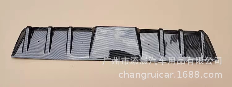 Universal Car Rear Spoiler with Lights, Guide Lights, Rear Lip, Rear Corner Surround, Modified Parts, Carbon Texture Small Surround
