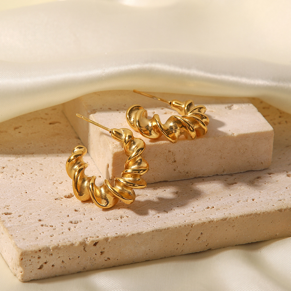 Vintage Style The Answer Stainless Steel Plating Earrings 1 Pair