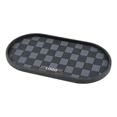 Car Anti-Slip Pad High Temperature Resistant Car Ornaments Used in Car Central Control Instrument Panel Mobile Phone Fixed Storage Rubber Pad (Anti-slip mat) - new-style-black-and-gray-square-no-label