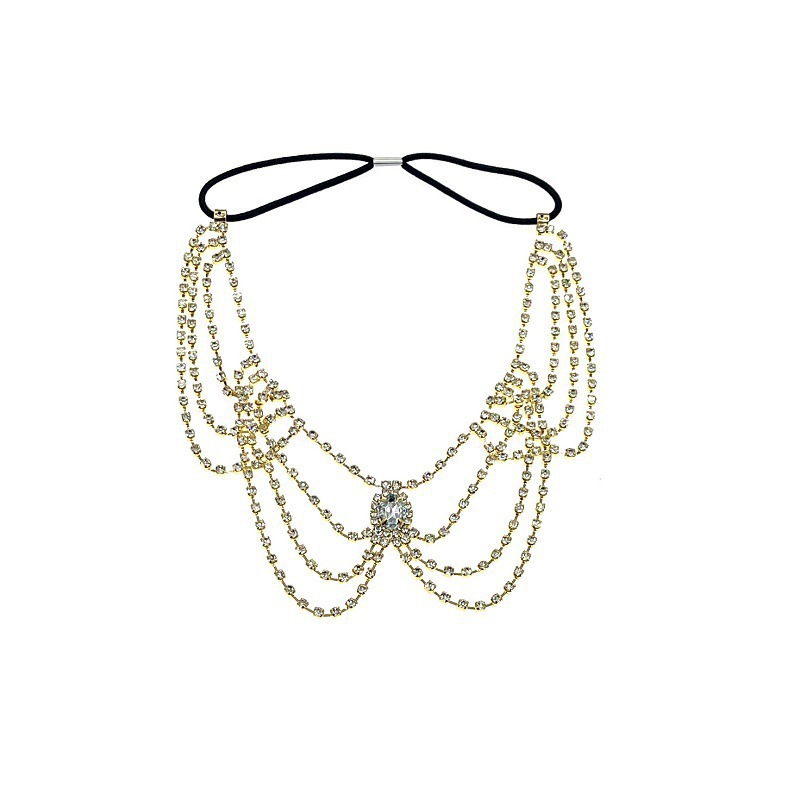 New Cross-border Rhinestone Accessory, Elastic, Fashionable And Versatile, Multi-layered Body With Rhinestones, Women's_voghion.com