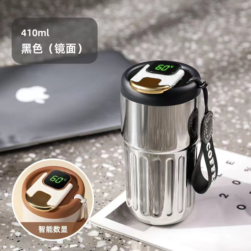 Creativo de alta mirada taza de café portátil taza de agua 316 de acero inoxidable taza de vacío de los hombres taza de viaje regalo personalización